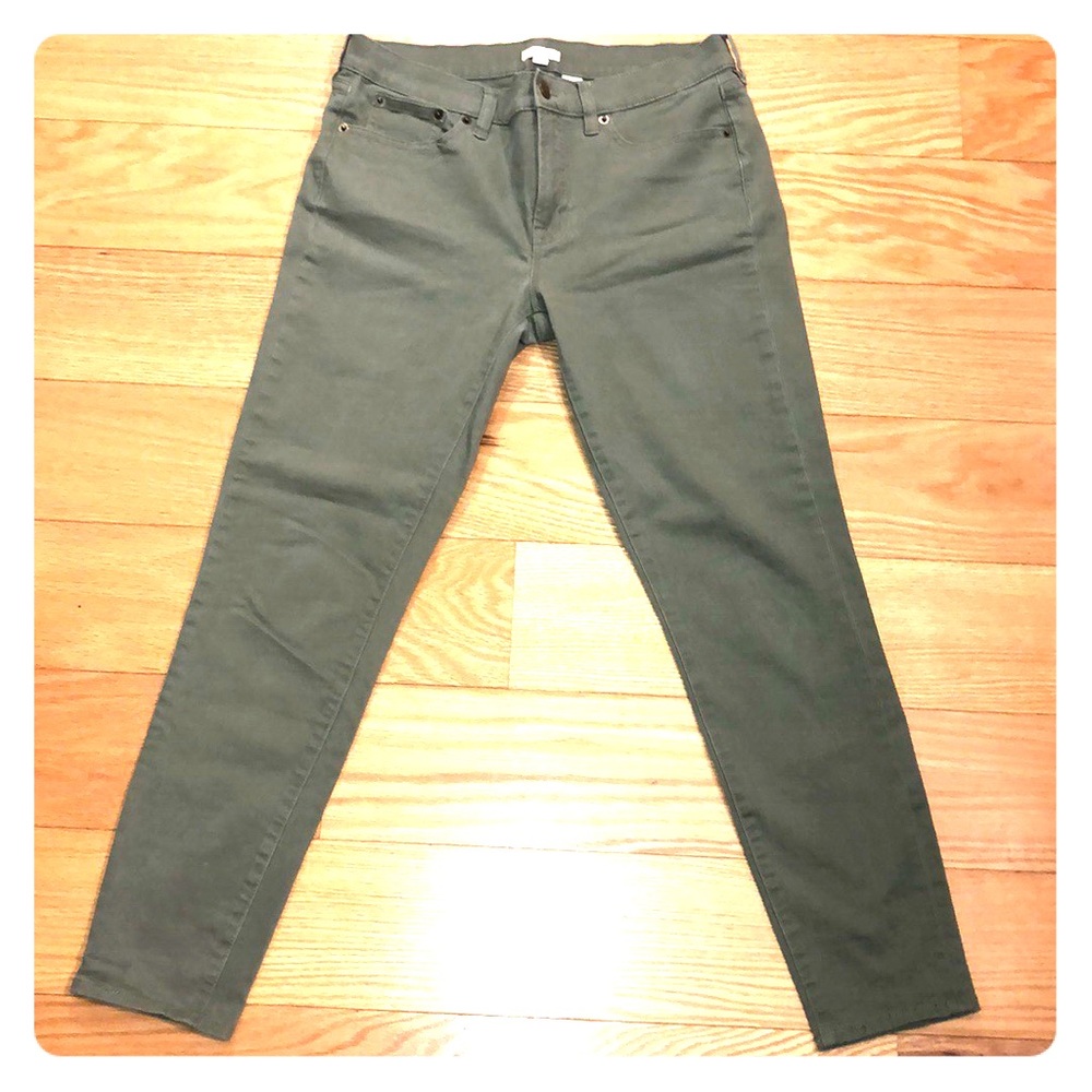 J Crew Factory Stretch Chinos in Olive